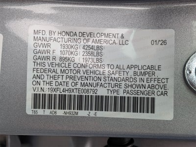 2026 Honda Civic Hybrid Sport Touring