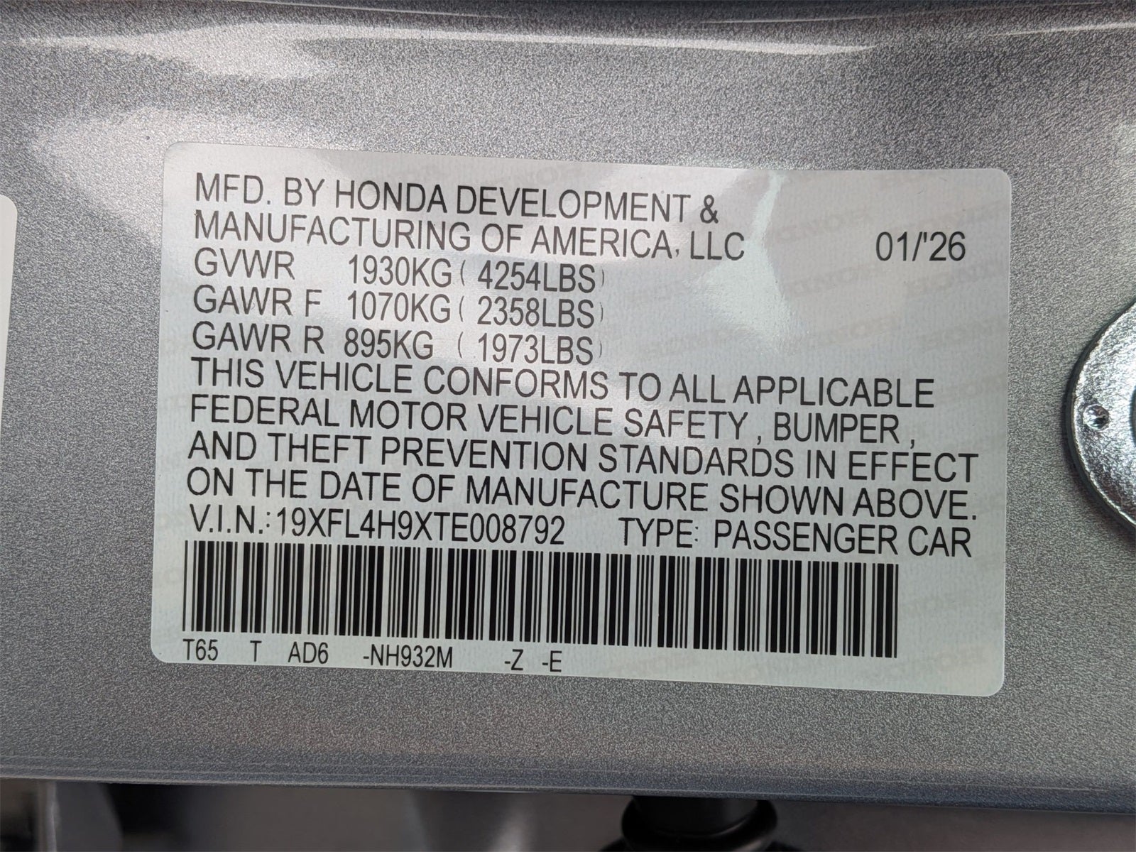 2026 Honda Civic Hybrid Sport Touring