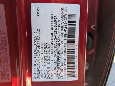 2025 Honda Accord Hybrid Sport