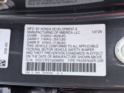 2025 Honda Accord Hybrid EX-L