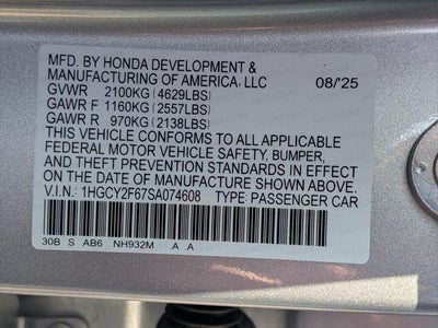 2025 Honda Accord Hybrid EX-L