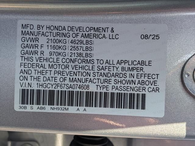 2025 Honda Accord Hybrid EX-L