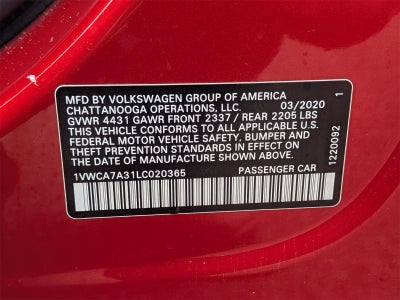 2020 Volkswagen Passat 2.0T SEL