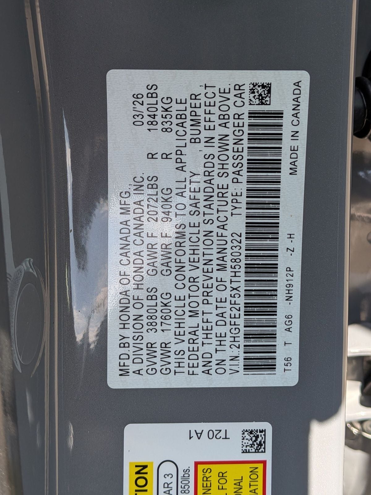 2026 Honda Civic Sport