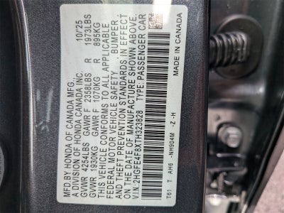 2026 Honda Civic Hybrid Sport