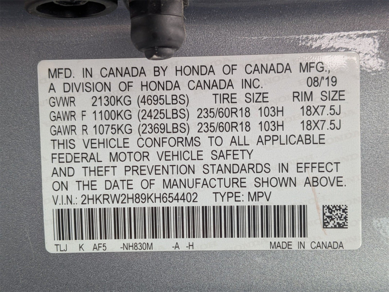 2019 Honda CR-V EX-L