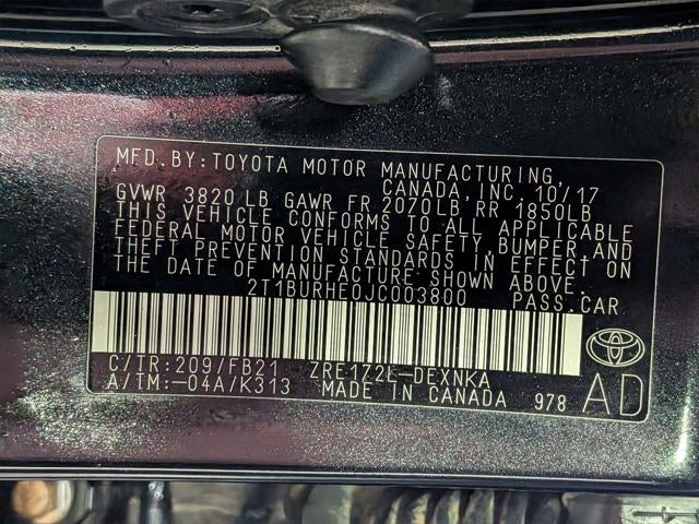 2018 Toyota Corolla L