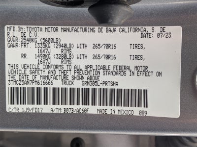 2023 Toyota Tacoma TRD Off-Road V6