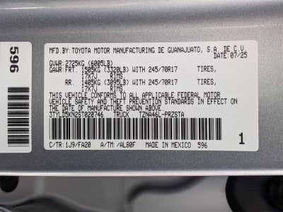 2025 Toyota Tacoma SR