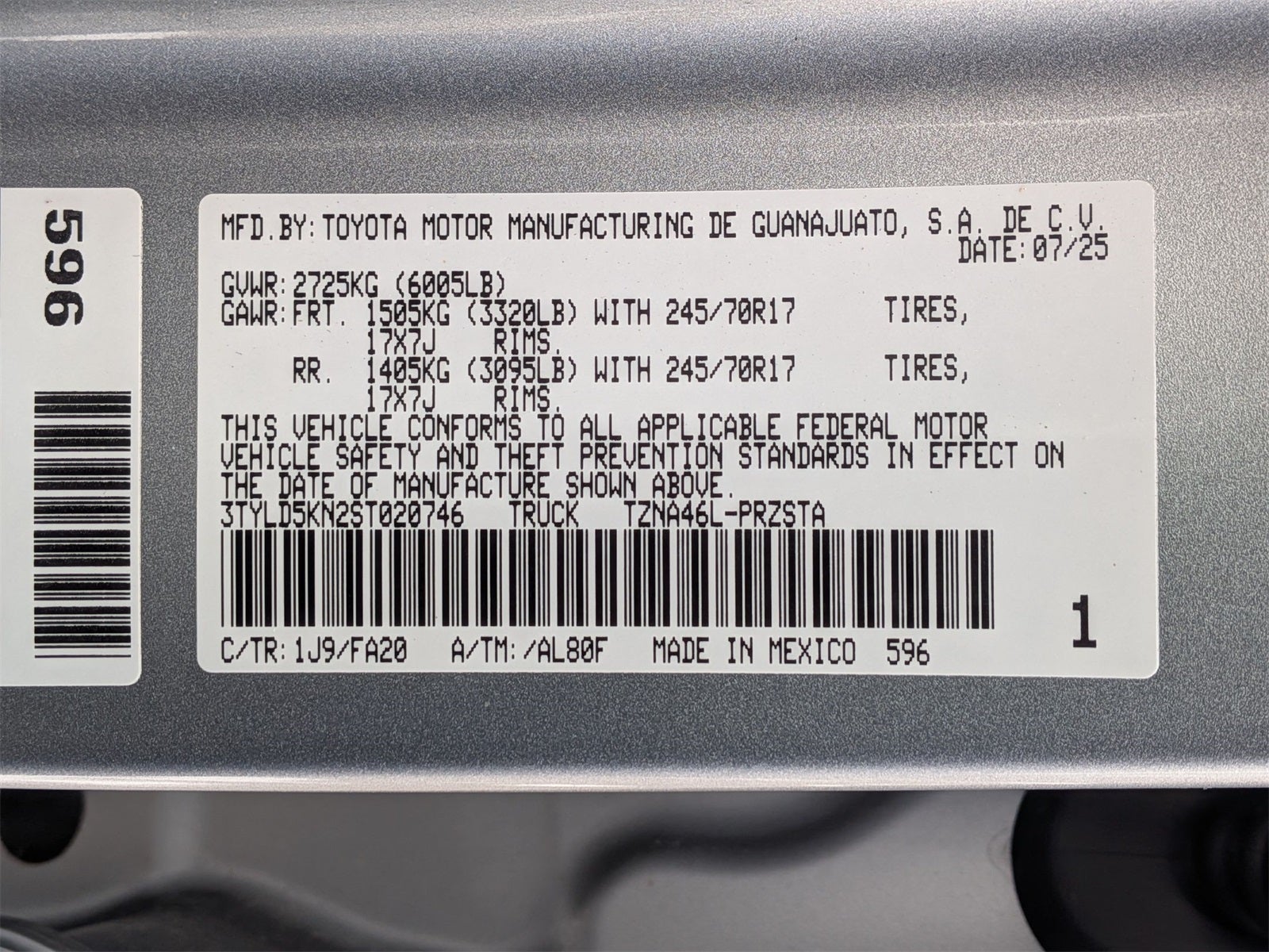 2025 Toyota Tacoma SR