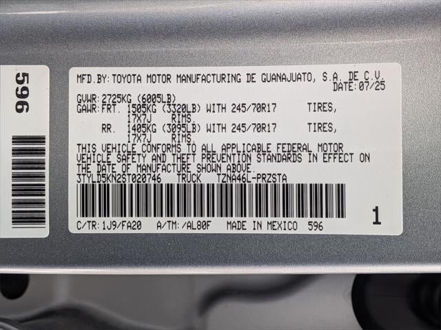 2025 Toyota Tacoma SR