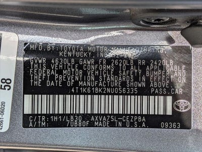 2022 Toyota Camry XSE