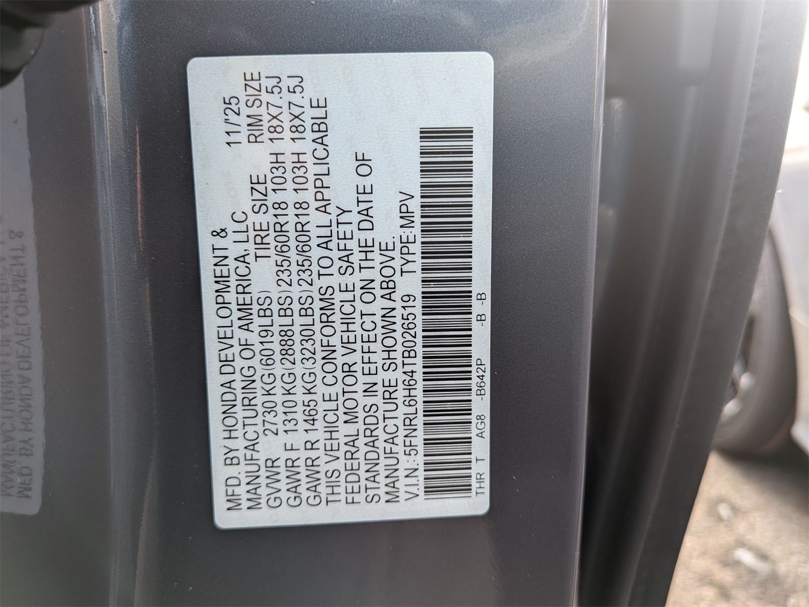 2026 Honda Odyssey EX-L