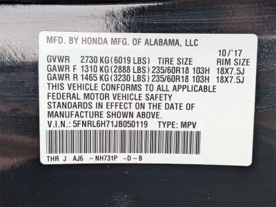 2018 Honda Odyssey EX-L