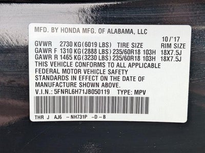 2018 Honda Odyssey EX-L