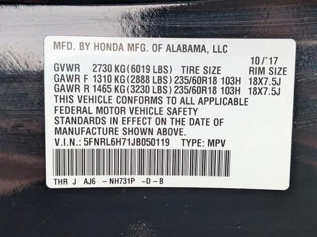 2018 Honda Odyssey EX-L