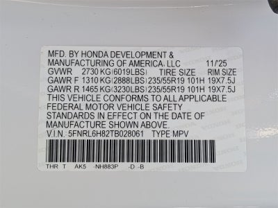 2026 Honda Odyssey Touring