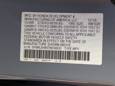 2026 Honda Odyssey Touring