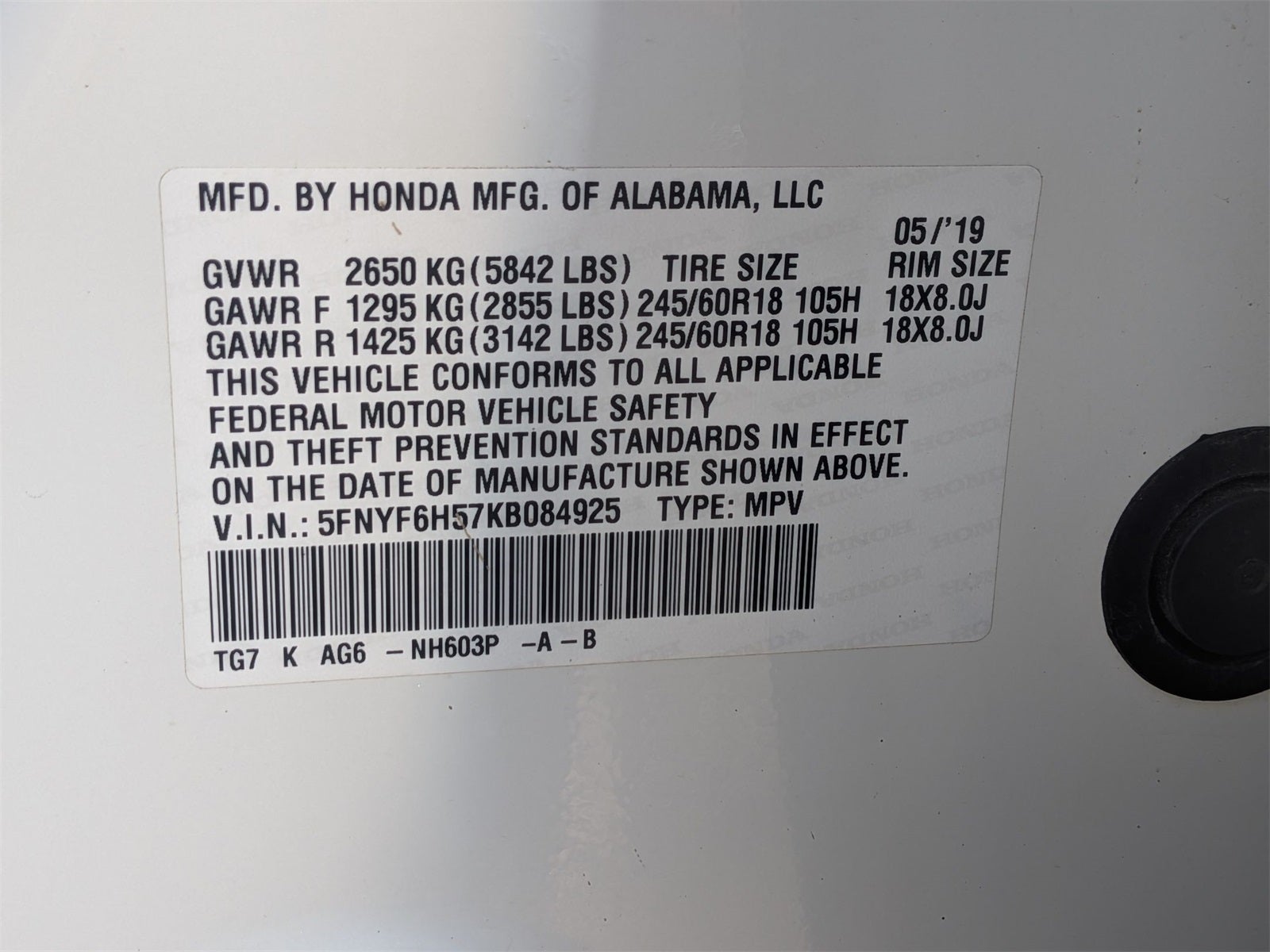 2019 Honda Pilot EX-L