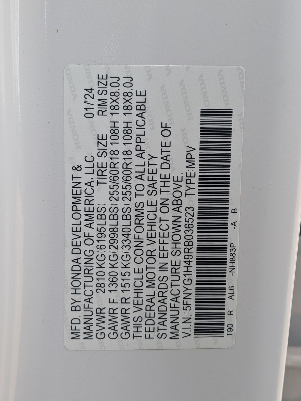 2024 Honda Pilot EX-L 8 Passenger