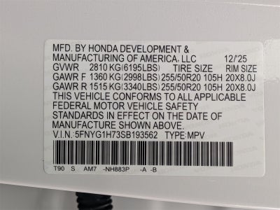 2025 Honda Pilot Touring