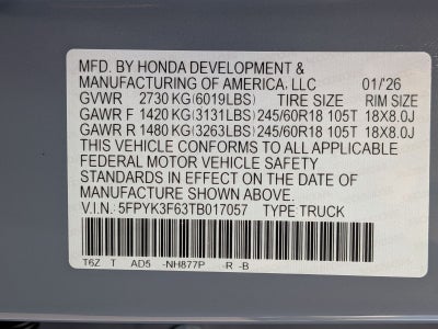 2026 Honda Ridgeline TrailSport