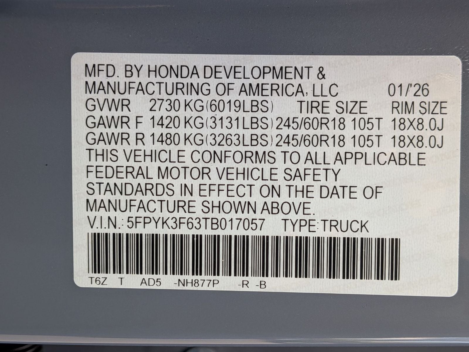 2026 Honda Ridgeline TrailSport