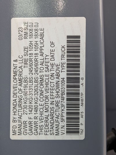 2023 Honda Ridgeline RTL-E