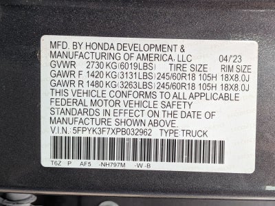 2023 Honda Ridgeline RTL-E