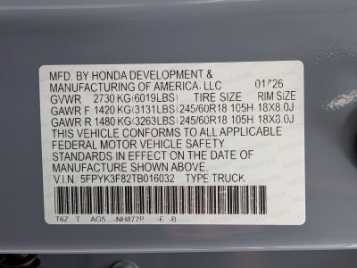 2026 Honda Ridgeline Black Edition