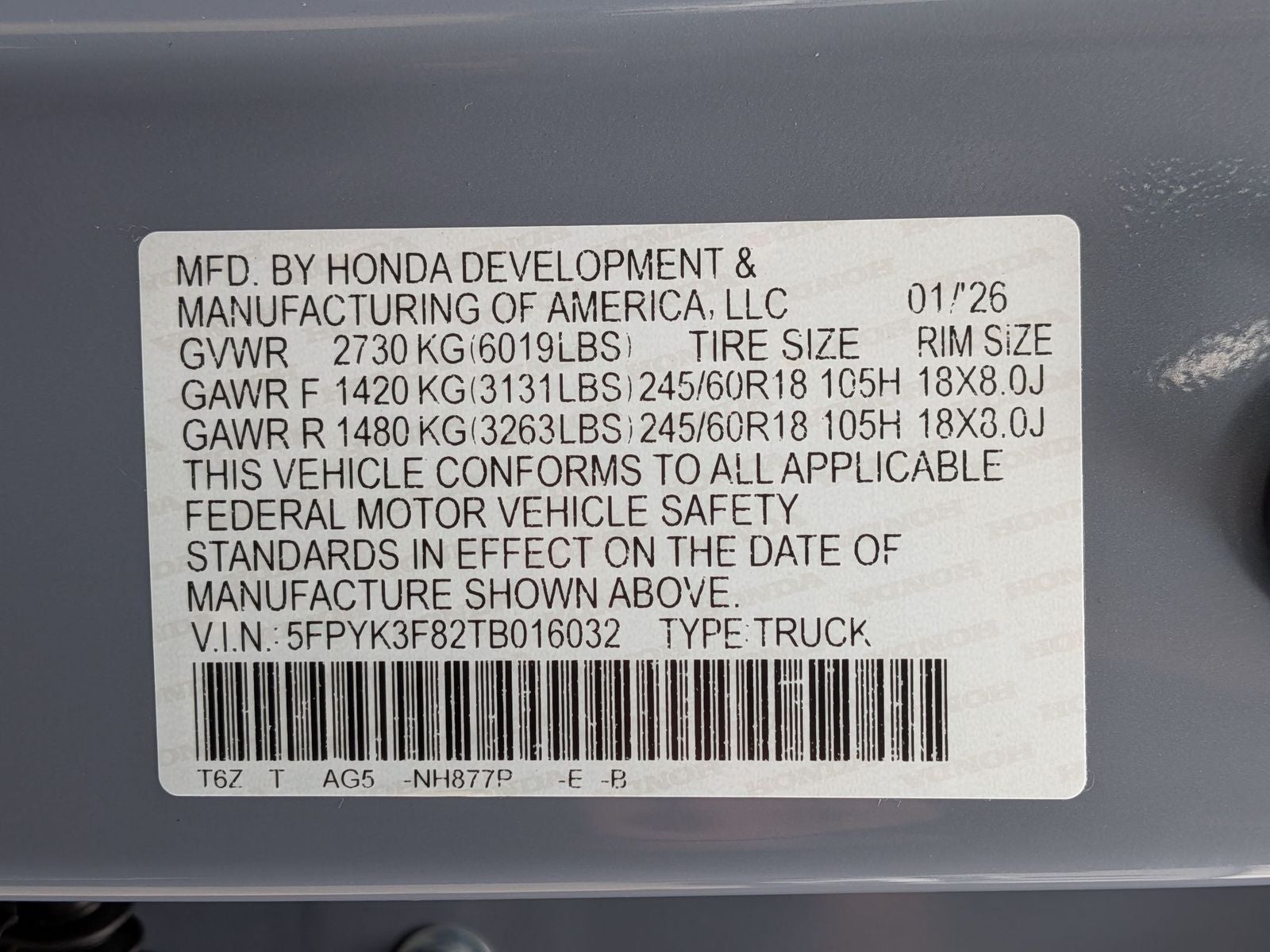 2026 Honda Ridgeline Black Edition