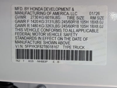 2026 Honda Ridgeline Black Edition