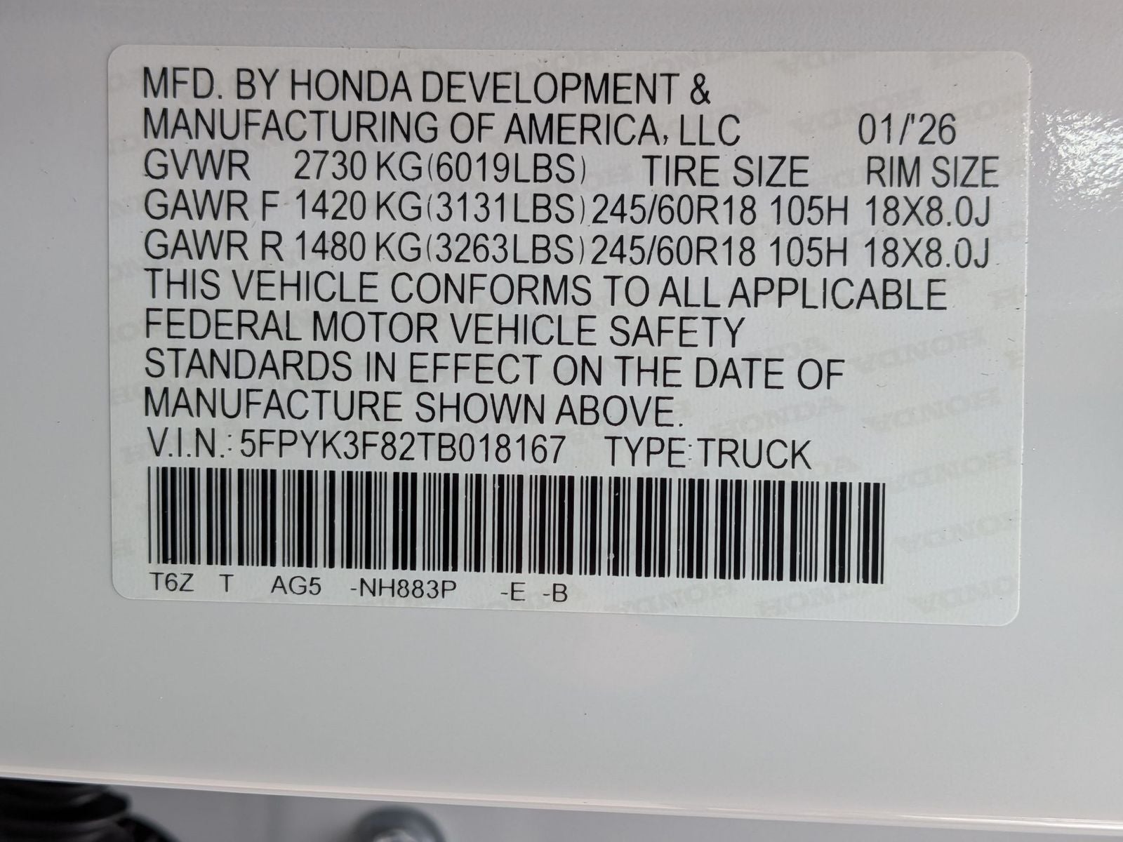 2026 Honda Ridgeline Black Edition