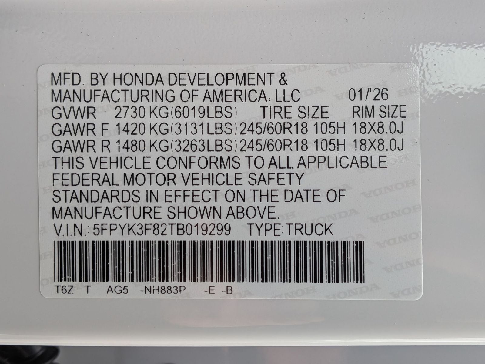 2026 Honda Ridgeline Black Edition