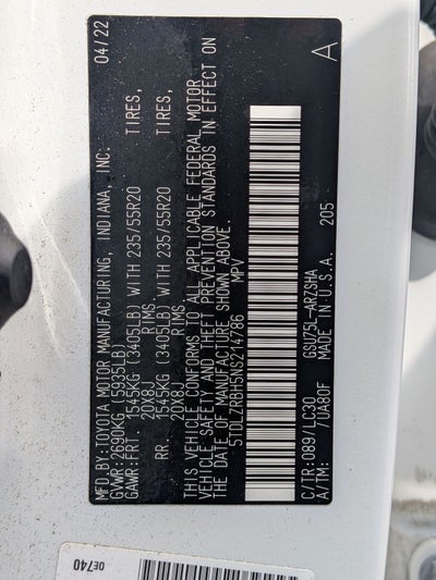 2022 Toyota Highlander XSE