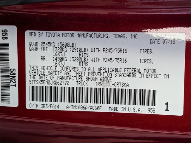 2018 Toyota Tacoma SR