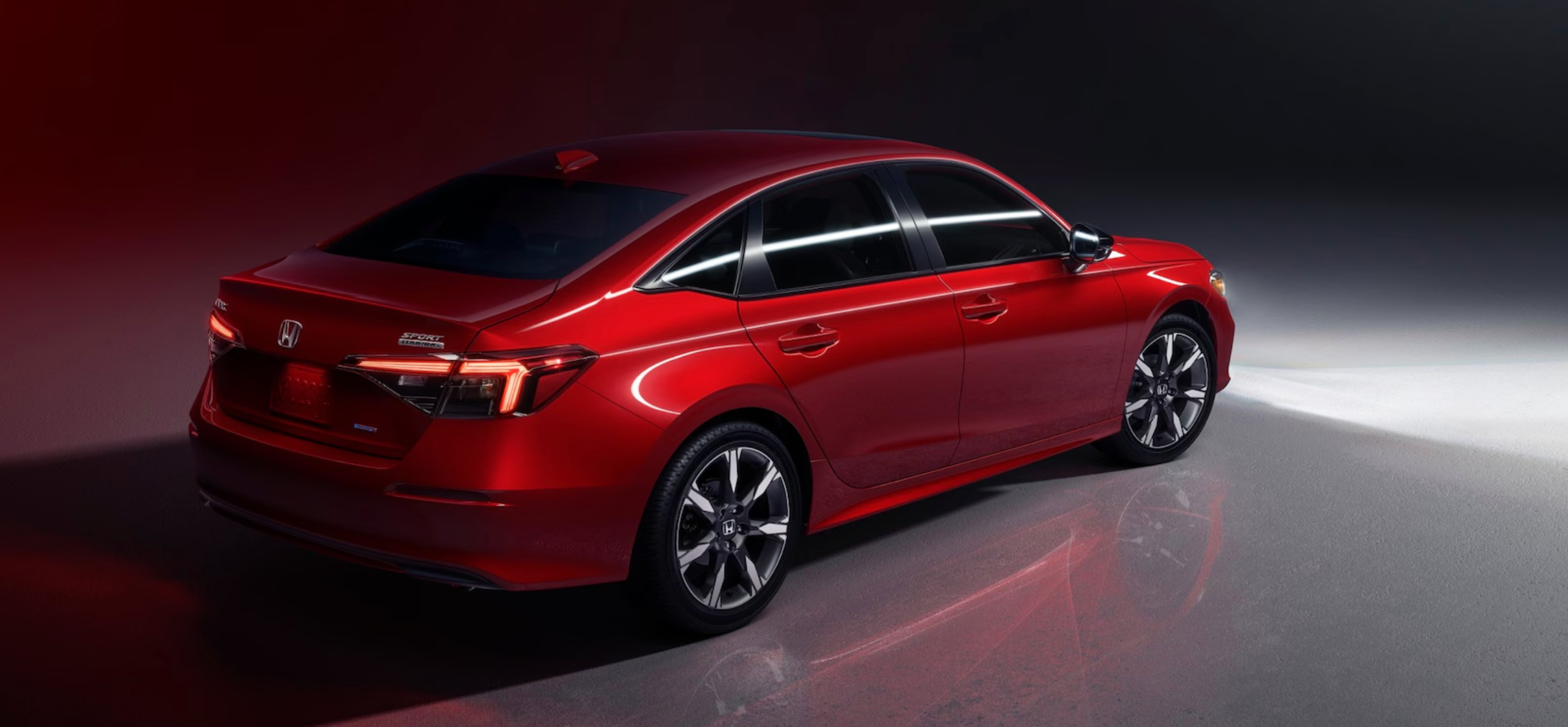 2026 Honda Civic Sedan Sport Touring Hybrid shown with Black Leather for sale near Newark