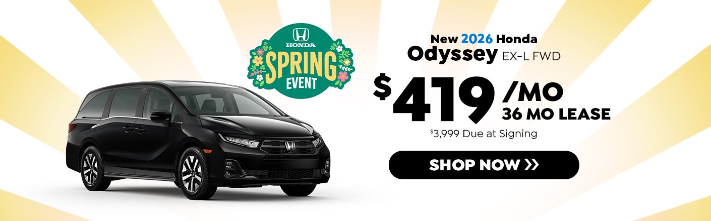 New 2026 Honda Odyssey EX-L offer in Zanesville, OH 