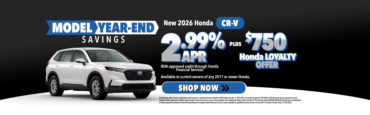 New 2026 Honda CR-V offers in Zanesville, OH
